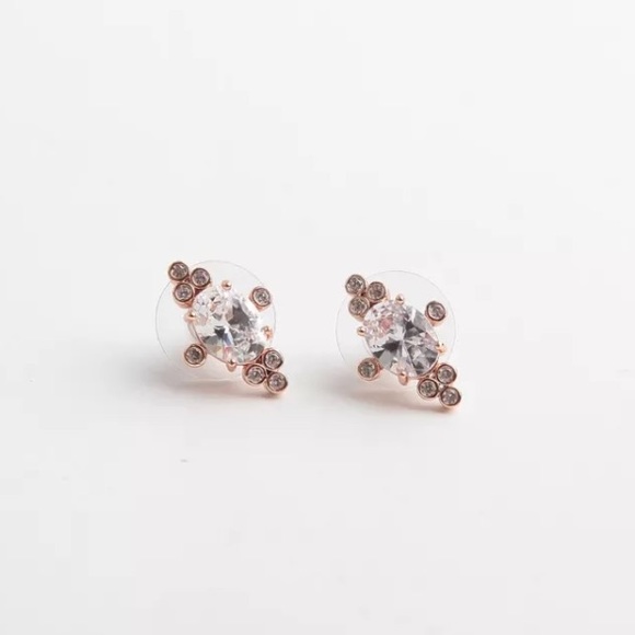 NWOT Kate Spade rose gold earrings - Picture 2 of 2